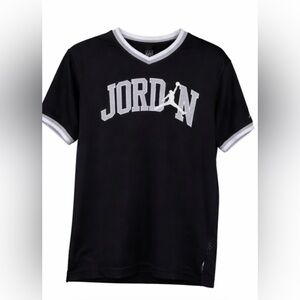 Air Jordan 23 Black Mesh Jersey Shirt Youth L Jumpman Athletic Top